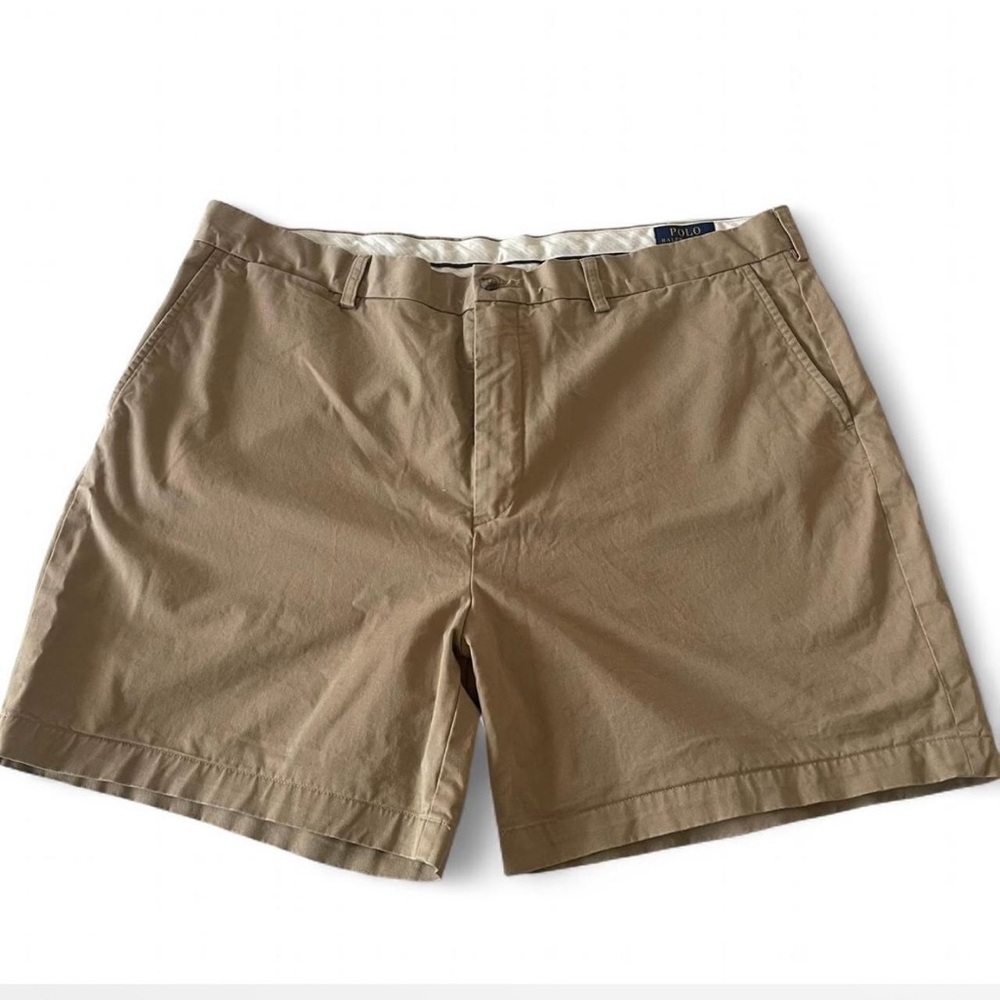 Polo by Ralph Lauren Tan Flat Front Men's Shorts